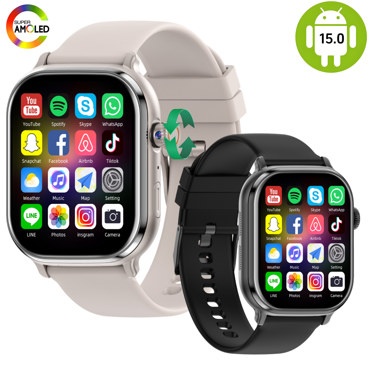 New VP69 2.39inch Amoled Andro - Smartwatch Id avis et prix
