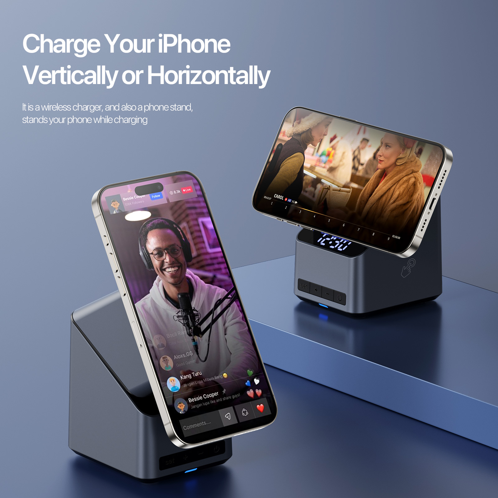 Magnetic 4 in 1 Auto Rotation  - Wireless Charger Watch avis et prix