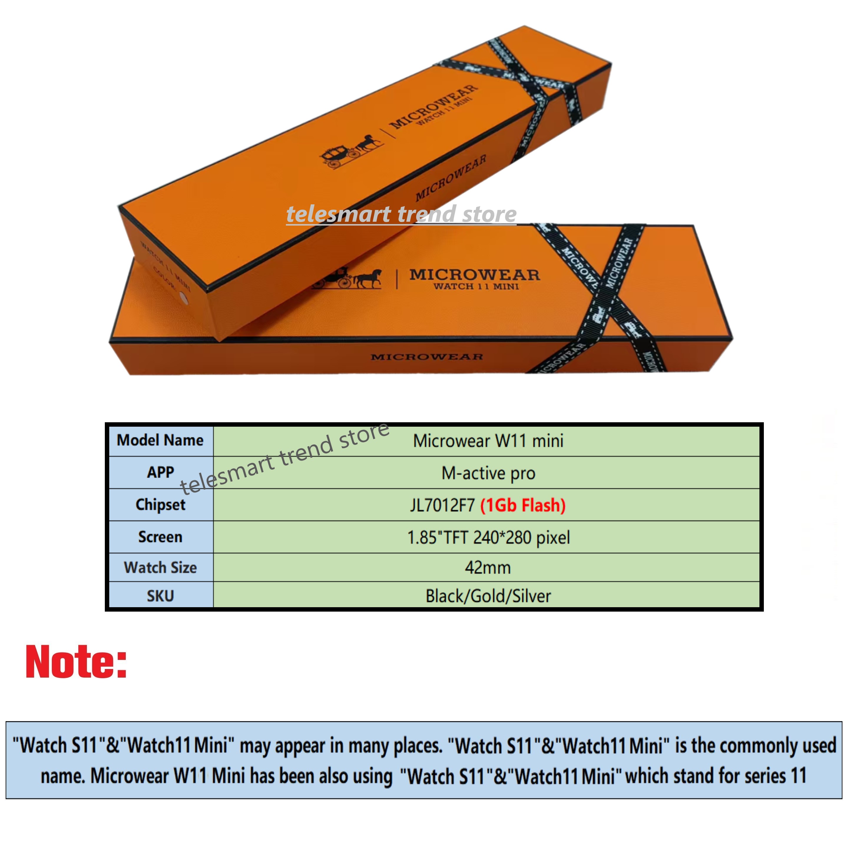 42mm W11 Mini Series 10 Smart  - Smartwatch M Active avis et prix